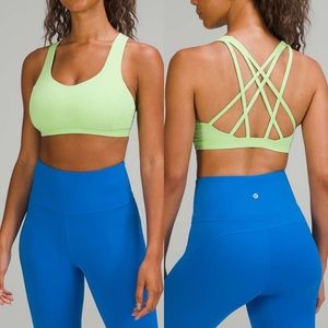 NWT Lululemon Free to Be Serene Bra Light Support - Green Light - Size 8